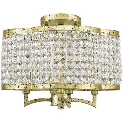Gold Four Light Metal Dimmable Chandelier With Shades HomeRoots