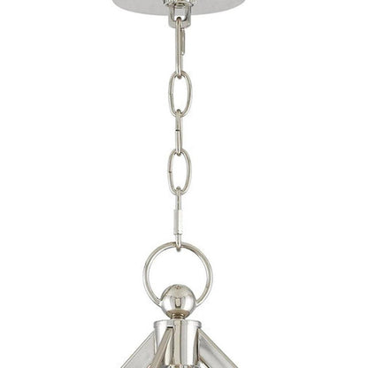 Nickel Four Light Metal Dimmable Chandelier With Shades HomeRoots