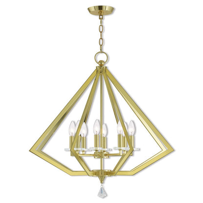 Brass Eight Light Metal Dimmable Chandelier With Shades HomeRoots