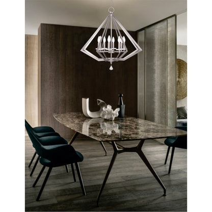 Eight Light Dimmable Chandelier With Shades HomeRoots