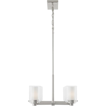 Nickel Eight Light Metal Dimmable Chandelier With Shades HomeRoots