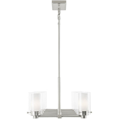 Nickel Ten Light Metal Dimmable Chandelier With Shades HomeRoots