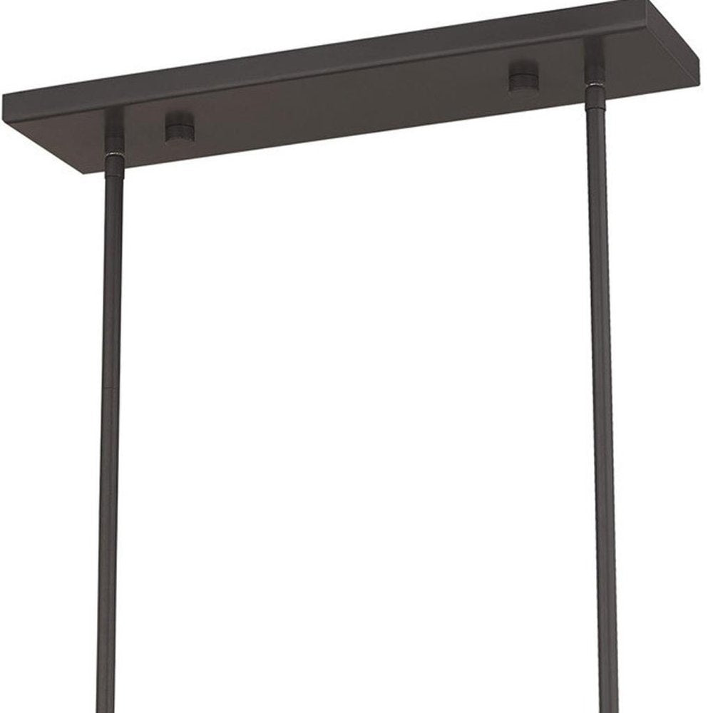 Bronze Three Light Metal Dimmable Chandelier With Shades HomeRoots