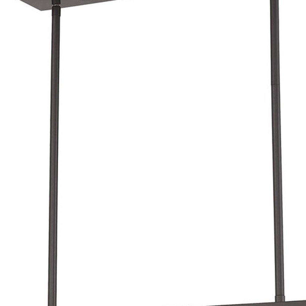 Bronze Five Light Metal Dimmable Chandelier With Shades HomeRoots