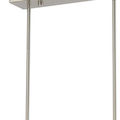 Nickel Five Light Metal Dimmable Chandelier With Shades HomeRoots