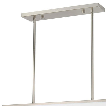 Nickel Five Light Metal Dimmable Chandelier With Shades HomeRoots
