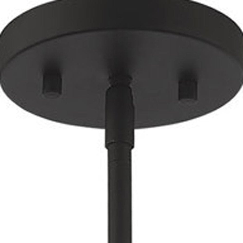 Black Three Light Metal Dimmable Chandelier With Shades HomeRoots