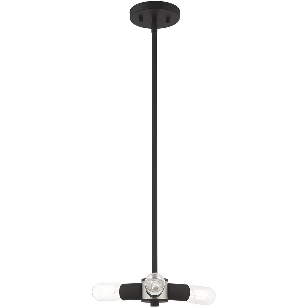Black Three Light Metal Dimmable Chandelier With Shades HomeRoots