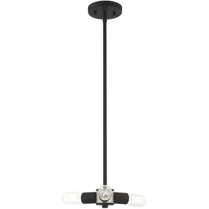 Black Three Light Metal Dimmable Chandelier With Shades HomeRoots