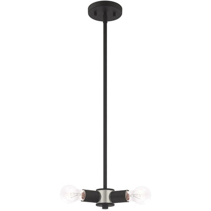 Black Three Light Metal Dimmable Chandelier With Shades HomeRoots