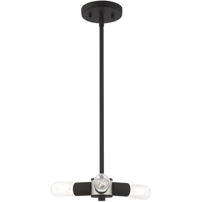Black Three Light Metal Dimmable Chandelier With Shades HomeRoots