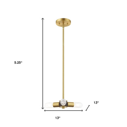 Brass Three Light Metal Dimmable Chandelier With Shades HomeRoots