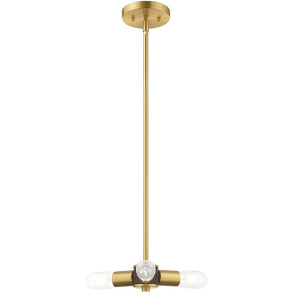 Brass Three Light Metal Dimmable Chandelier With Shades HomeRoots