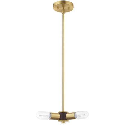 Brass Three Light Metal Dimmable Chandelier With Shades HomeRoots