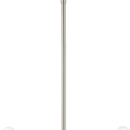 Nickel Five Light Metal Dimmable Chandelier With Shades HomeRoots