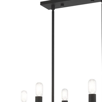 Black Eight Light Metal Dimmable Chandelier With Shades HomeRoots