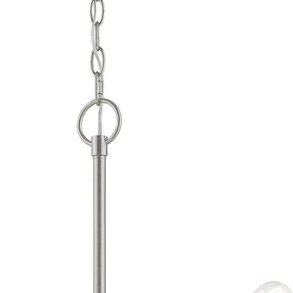 Nickel Five Light Metal Dimmable Chandelier With Shades HomeRoots