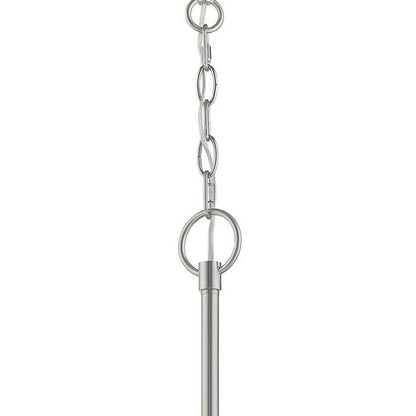 Nickel Five Light Metal Dimmable Chandelier With Shades HomeRoots