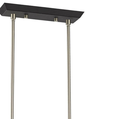 Nickel Ten Light Metal Dimmable Chandelier With Shades HomeRoots