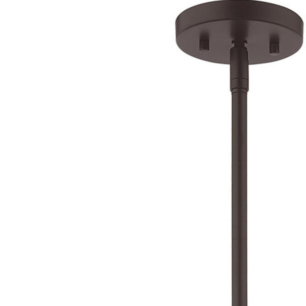 Bronze Four Light Metal Dimmable Chandelier With Shades HomeRoots