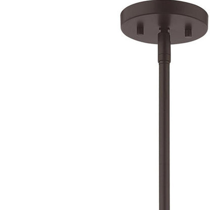 Bronze Four Light Metal Dimmable Chandelier With Shades HomeRoots