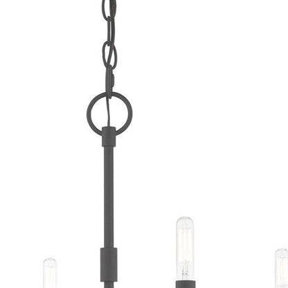 Gray Four Light Metal Dimmable Chandelier With Shades HomeRoots