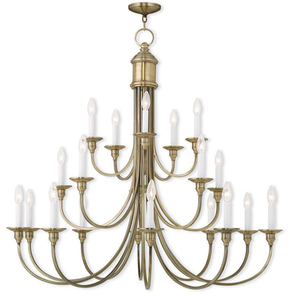 Antiqued Brass Multi Light Metal Dimmable Chandelier With Shades HomeRoots