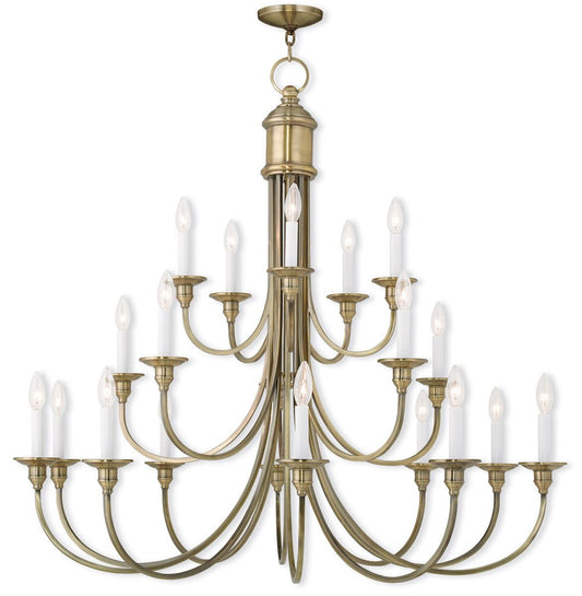 Antiqued Brass Multi Light Metal Dimmable Chandelier With Shades HomeRoots