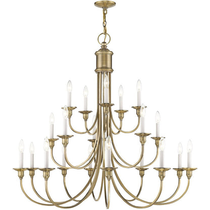 Antiqued Brass Multi Light Metal Dimmable Chandelier With Shades HomeRoots