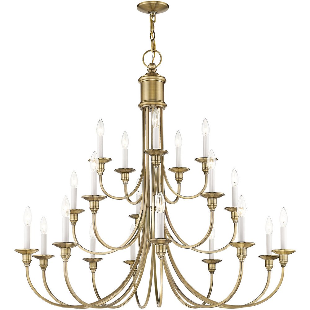 Antiqued Brass Multi Light Metal Dimmable Chandelier With Shades HomeRoots