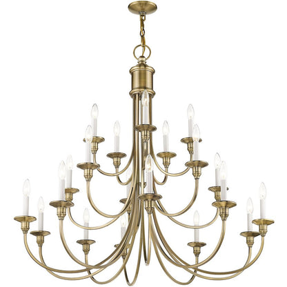 Antiqued Brass Multi Light Metal Dimmable Chandelier With Shades HomeRoots