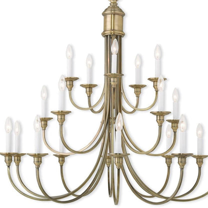 Antiqued Brass Multi Light Metal Dimmable Chandelier With Shades HomeRoots