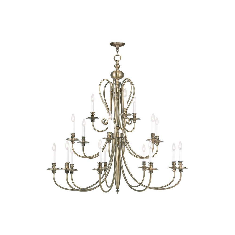 Antiqued Brass Multi Light Metal Dimmable Chandelier With Shades HomeRoots