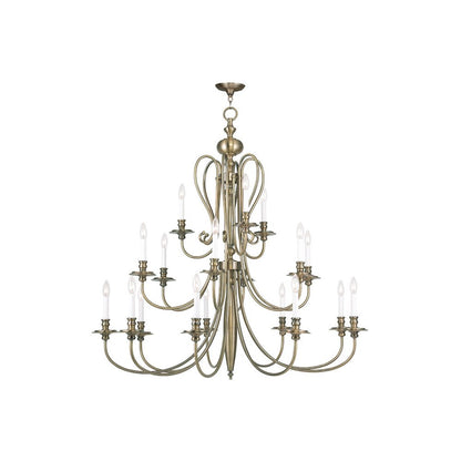 Antiqued Brass Multi Light Metal Dimmable Chandelier With Shades HomeRoots