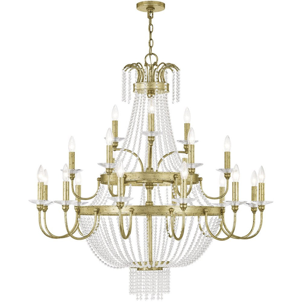 Gold Multi Light Metal Dimmable Chandelier With Shades HomeRoots