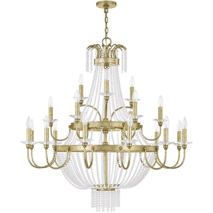 Gold Multi Light Metal Dimmable Chandelier With Shades HomeRoots