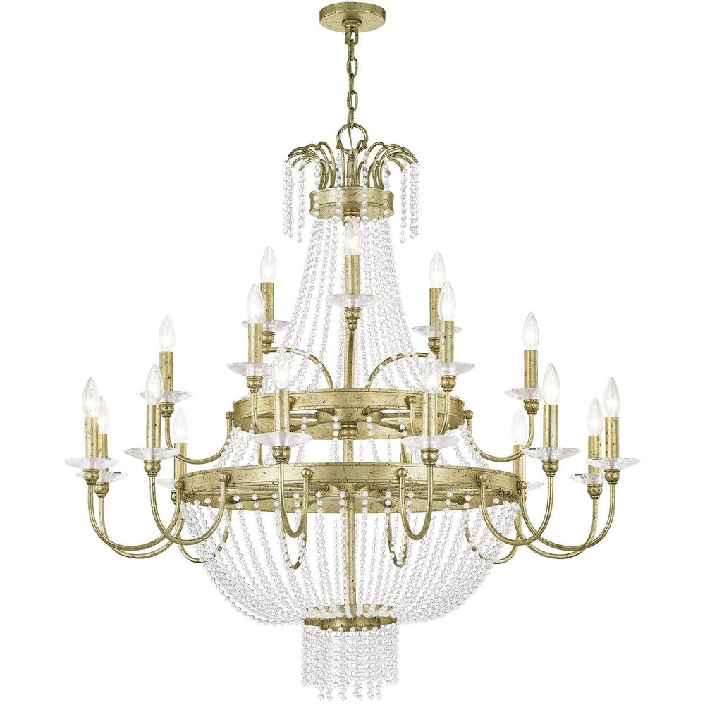 Gold Multi Light Metal Dimmable Chandelier With Shades HomeRoots