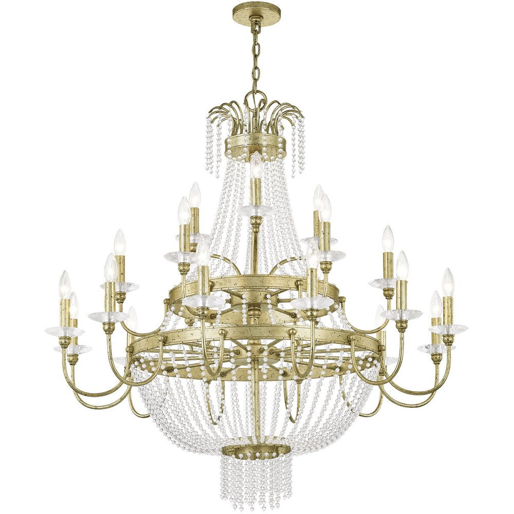 Gold Multi Light Metal Dimmable Chandelier With Shades HomeRoots