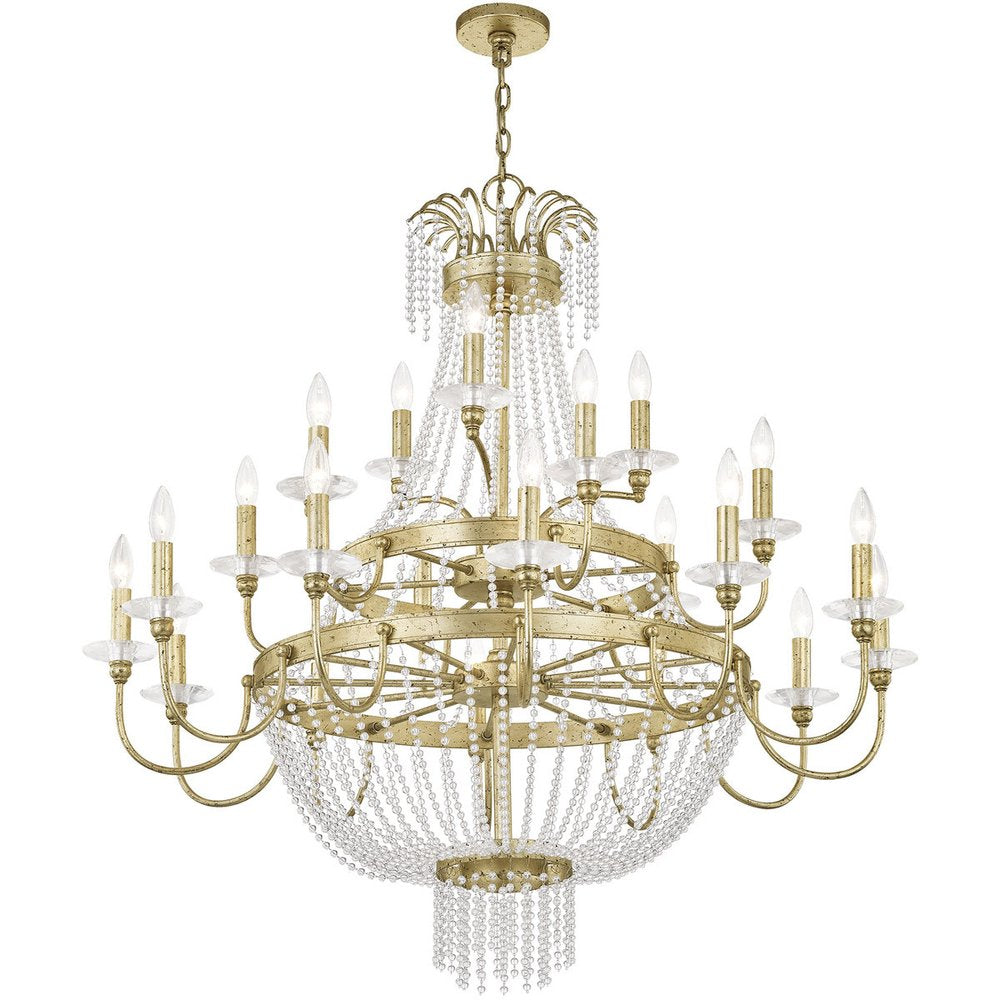 Gold Multi Light Metal Dimmable Chandelier With Shades HomeRoots
