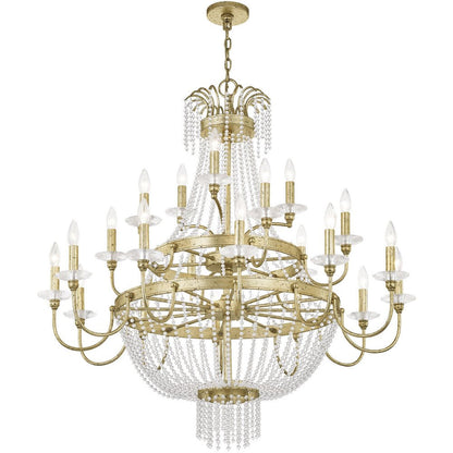 Gold Multi Light Metal Dimmable Chandelier With Shades HomeRoots
