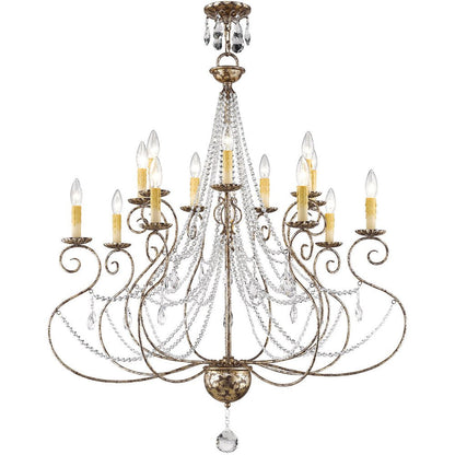 Bronze Multi Light Metal Dimmable Chandelier With Shades HomeRoots