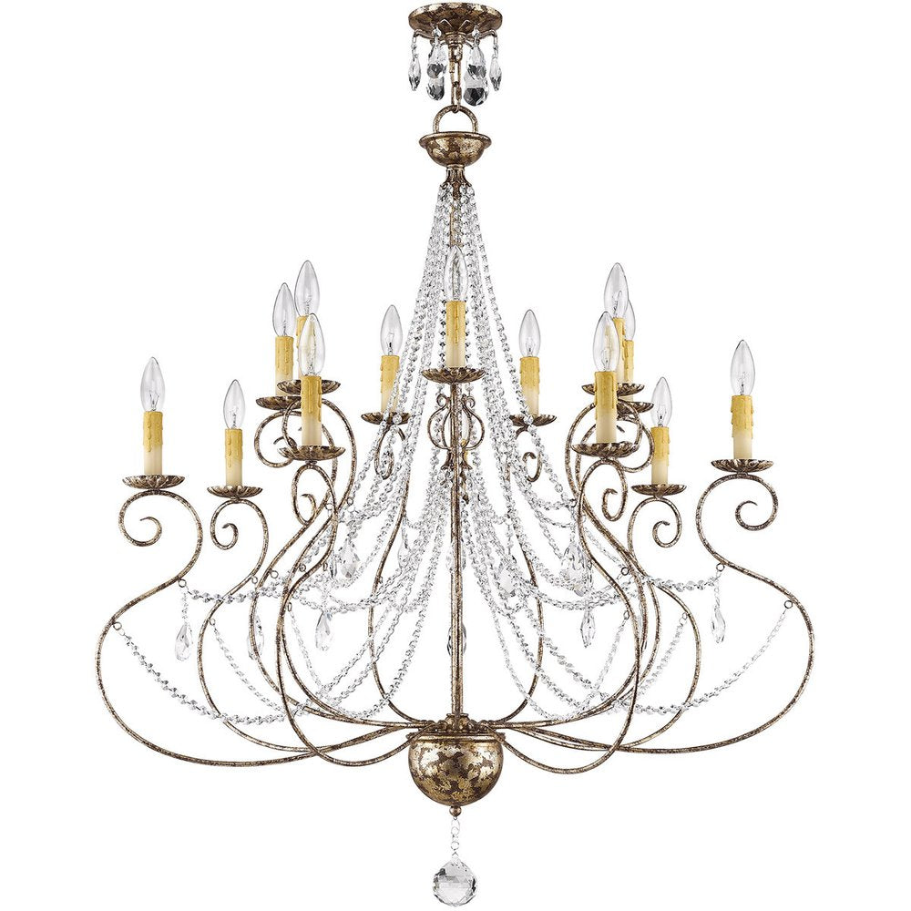 Bronze Multi Light Metal Dimmable Chandelier With Shades HomeRoots