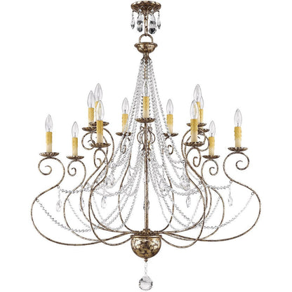 Bronze Multi Light Metal Dimmable Chandelier With Shades HomeRoots