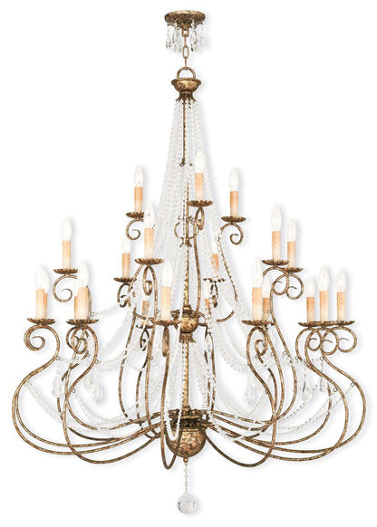 Bronze Multi Light Metal Dimmable Chandelier With Shades HomeRoots