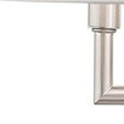 Nickel Four Light Metal Dimmable Chandelier With Shades HomeRoots