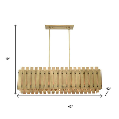 Brass Five Light Metal Dimmable Chandelier With Shades HomeRoots