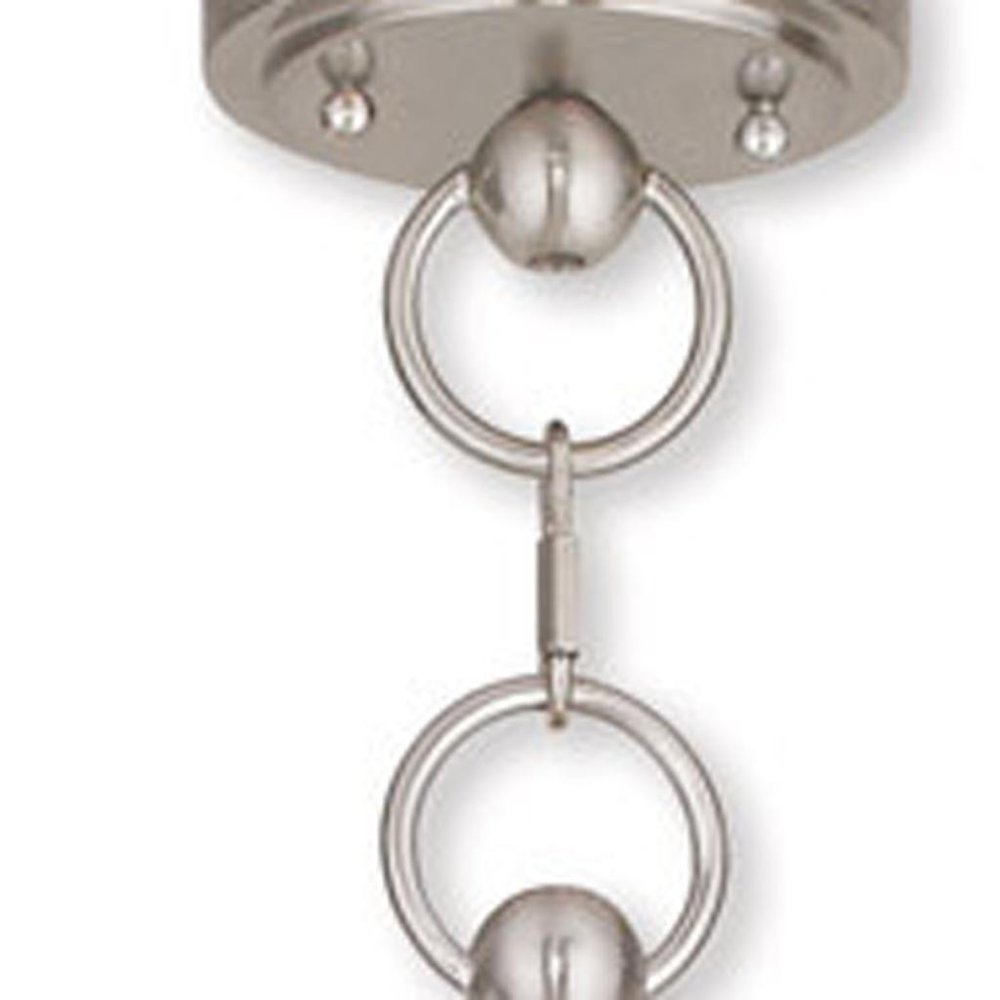 Nickel Five Light Metal Dimmable Chandelier With Shades HomeRoots