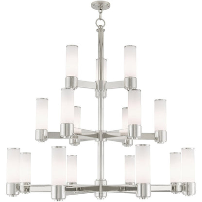 Nickel Multi Light Metal Dimmable Chandelier With Shades HomeRoots