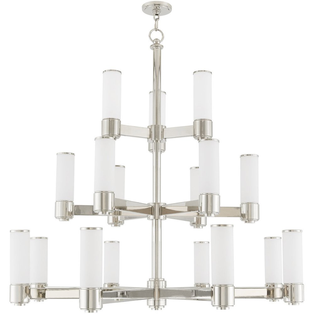 Nickel Multi Light Metal Dimmable Chandelier With Shades HomeRoots
