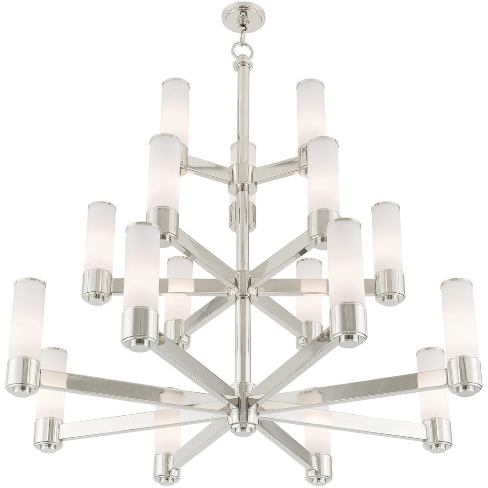 Nickel Multi Light Metal Dimmable Chandelier With Shades HomeRoots